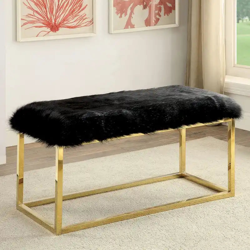 Contemporary 40-inch Metal Entryway Bench