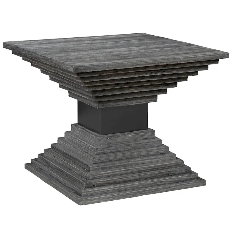 Wooden Geometric Accent Table - 22 W X 18 H X 22 D (in)