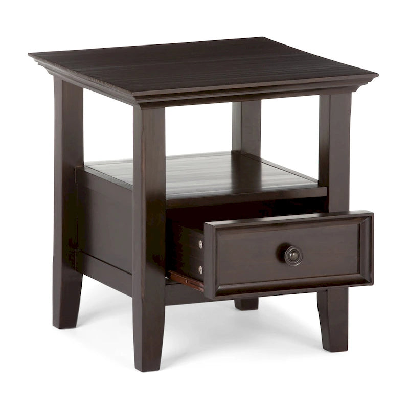 Solid Wood 19-inch Square End Table