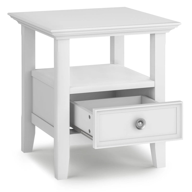 Solid Wood 19-inch Square End Table