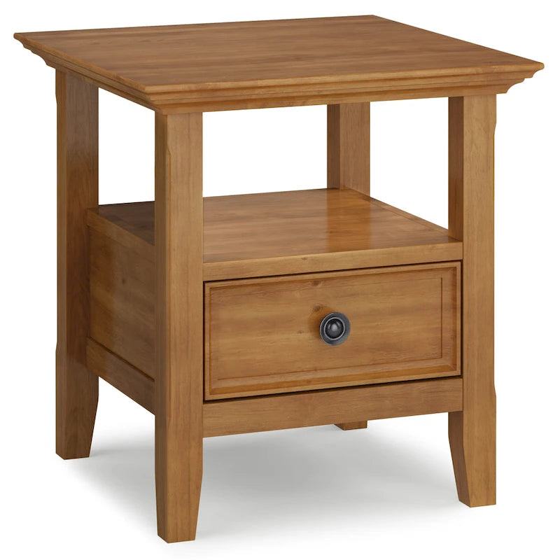 Solid Wood 19-inch Square End Table