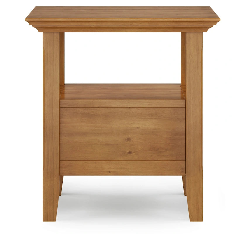 Solid Wood 19-inch Square End Table