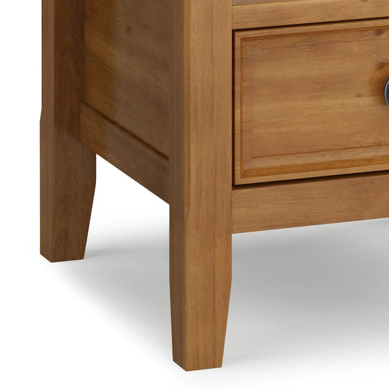 Solid Wood 19-inch Square End Table