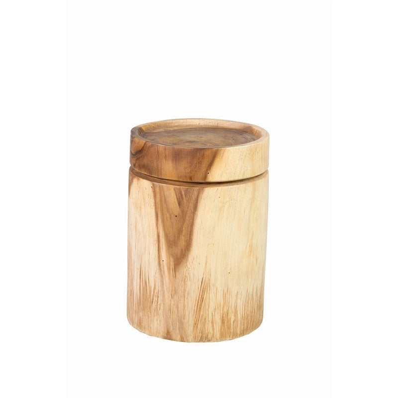 Natural Solid Acacia Wood Round End Table