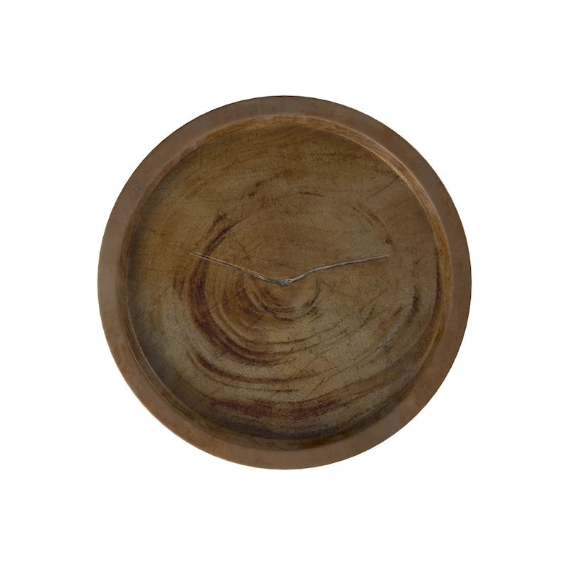 Natural Solid Acacia Wood Round End Table
