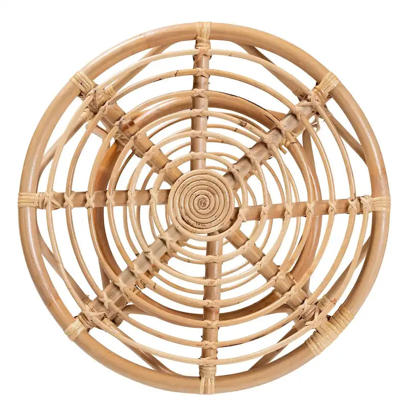 Modern Bohemian Natural Brown Rattan Coffee Table