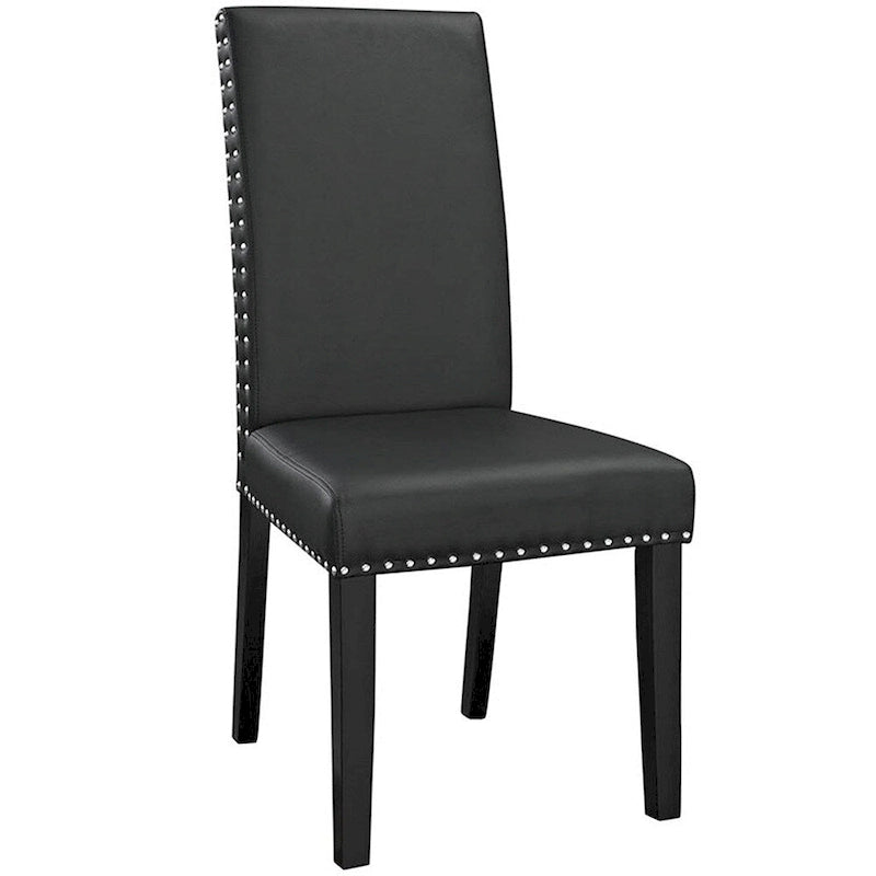Nailhead Trim Black Parson Dining Chair