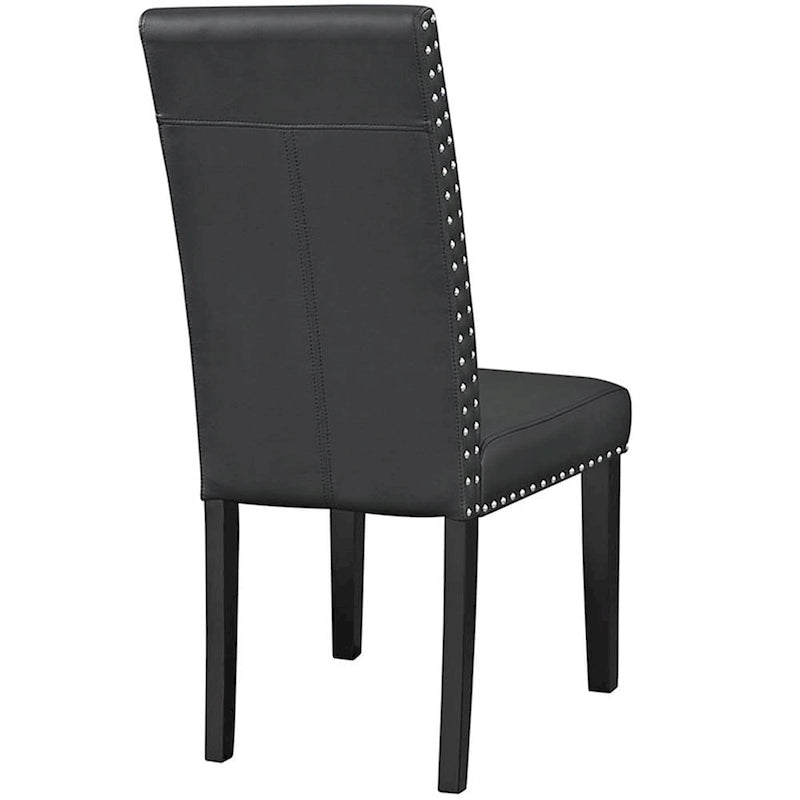 Nailhead Trim Black Parson Dining Chair