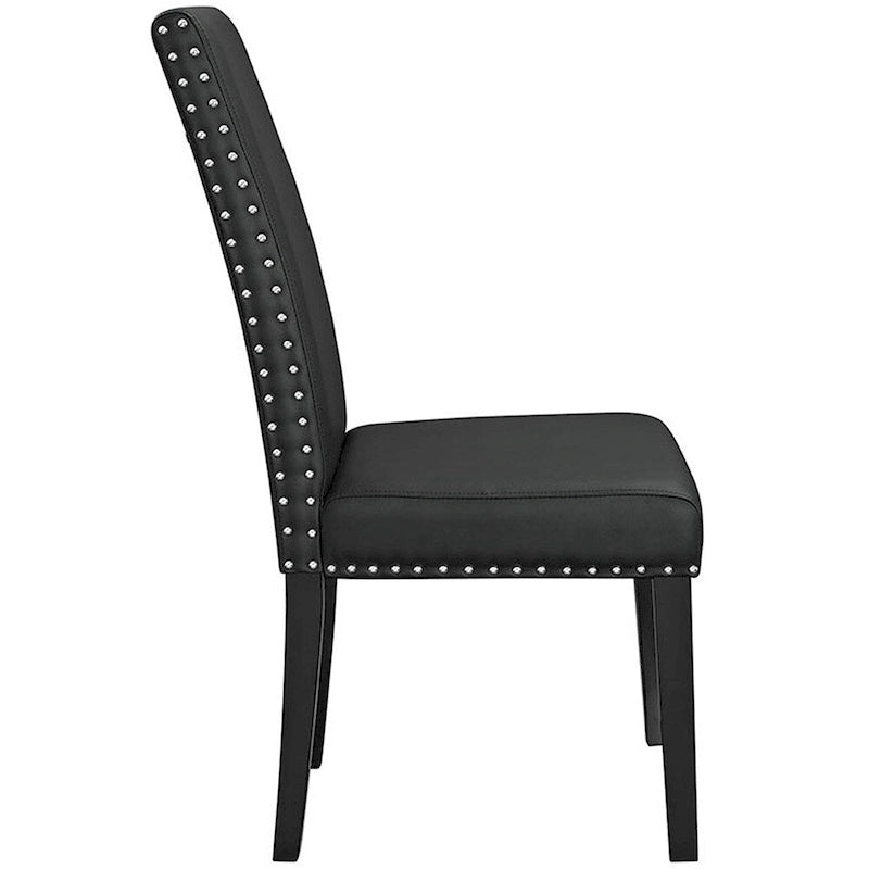 Nailhead Trim Black Parson Dining Chair