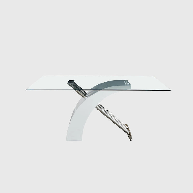 Rectangular Glass Top Dining Table