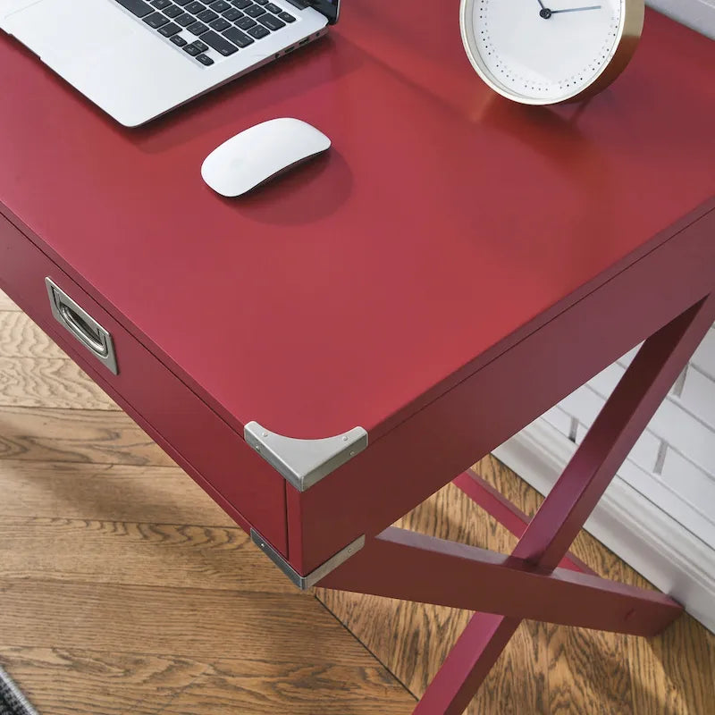Solid Wood Computer Desk with Drawers