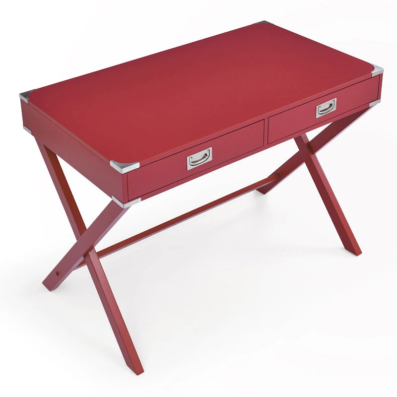 Solid Wood Computer Desk with Drawers