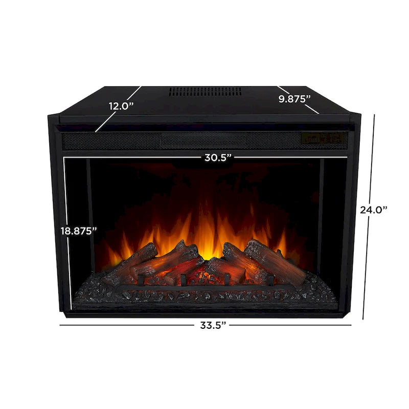 93" Grand Media Electric Fireplace TV Stand in White