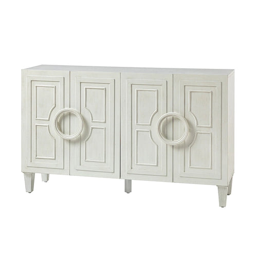 58" Contemporary Sideboard Buffet with Round Solid Wood Door Handles