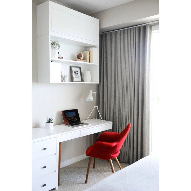 Upholstered Fabric Armchair with Natural Wooden Legs