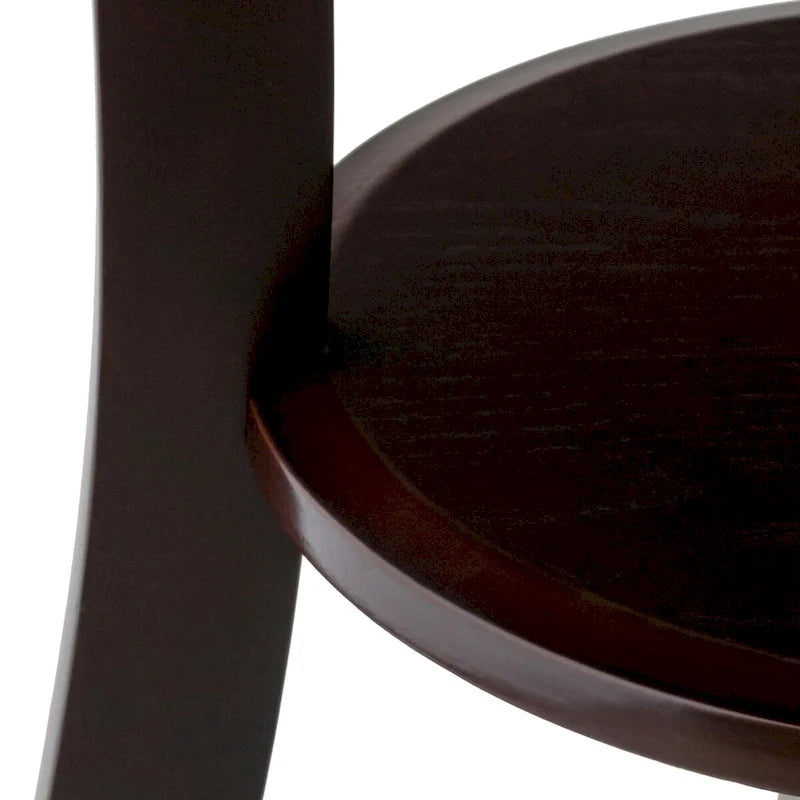 Round Accent Table, Cappuccino - 20W x 20D x 27H