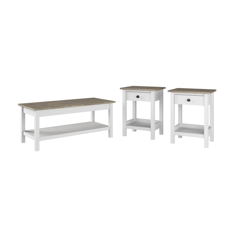 Farmhouse Coffee Table with End Tables
