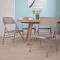 4-Pack Metal Folding Chair, Triple Braced & Double Hinged