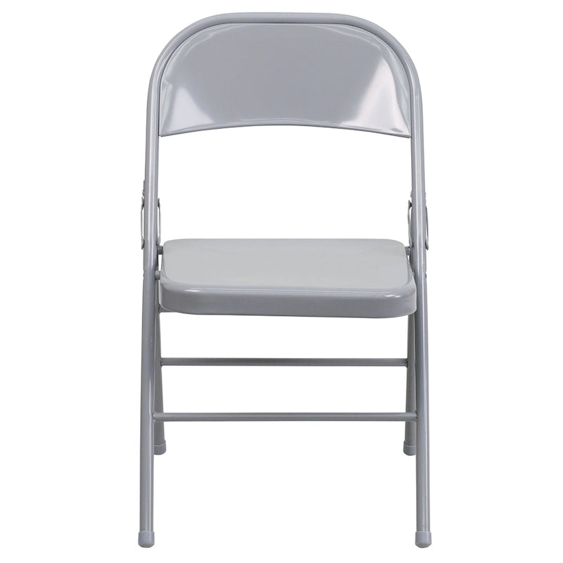 4-Pack Metal Folding Chair, Triple Braced & Double Hinged
