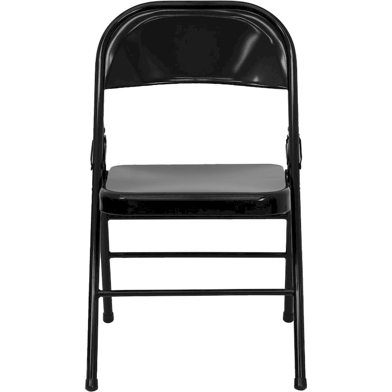 4-Pack Metal Folding Chair, Triple Braced & Double Hinged