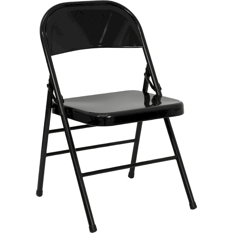 4-Pack Metal Folding Chair, Triple Braced & Double Hinged