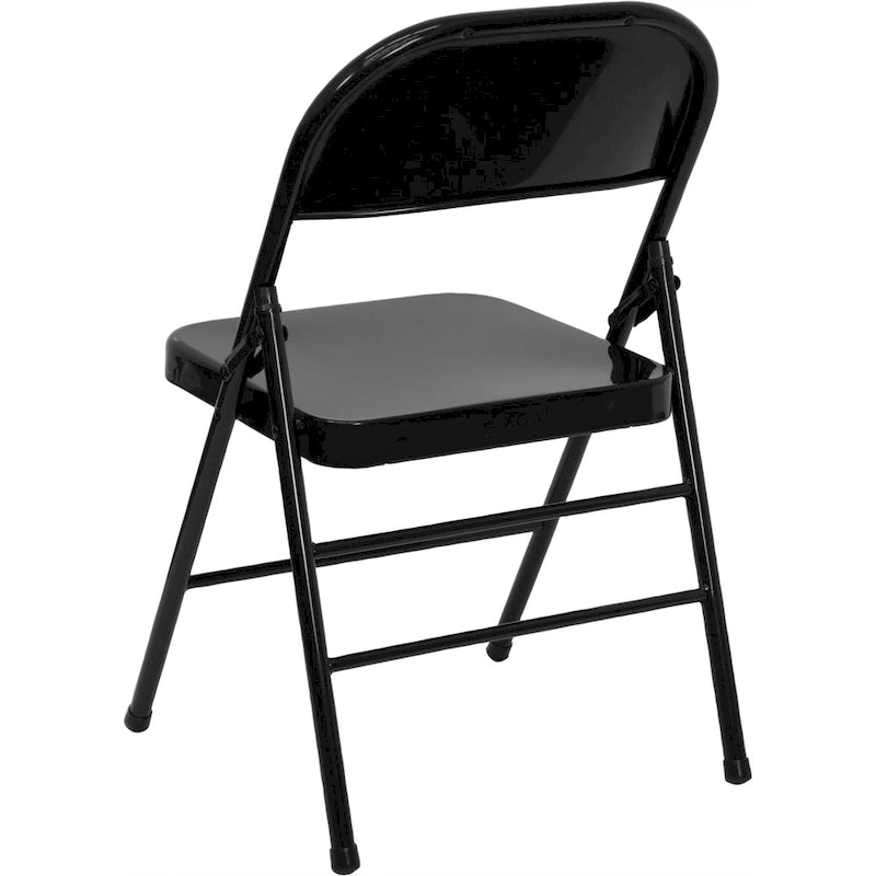 4-Pack Metal Folding Chair, Triple Braced & Double Hinged