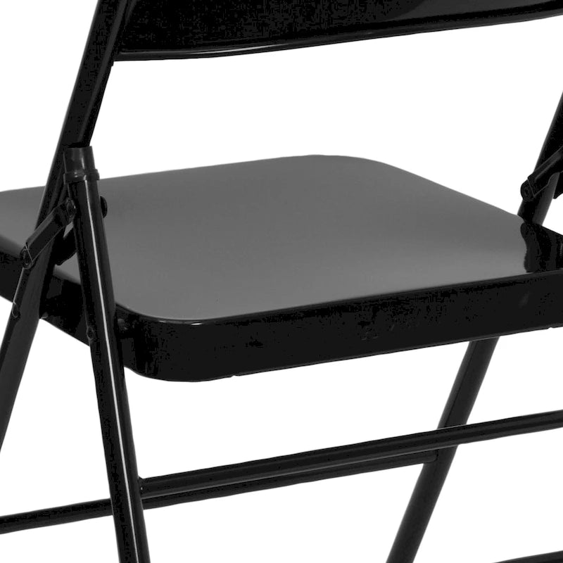 4-Pack Metal Folding Chair, Triple Braced & Double Hinged