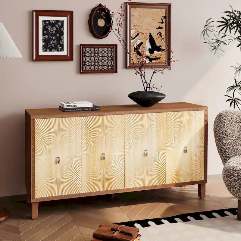 Vintage 4 Door Storage Cabinet