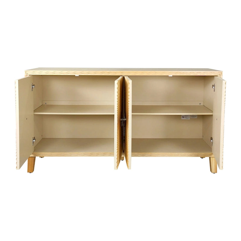 Vintage 4 Door Storage Cabinet