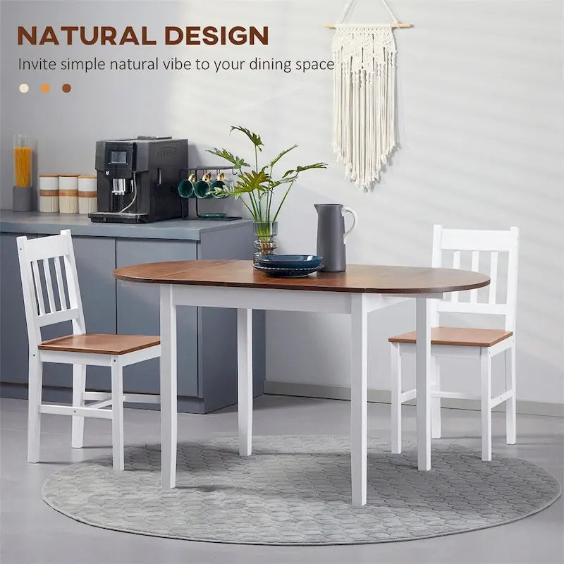 Solid Wood Drop Leaf Folding Dining Table