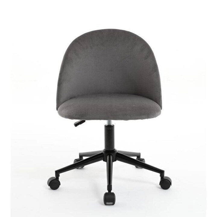 Mid-Back Adjustable Swivel Office Chair with Black Legs and Wheels