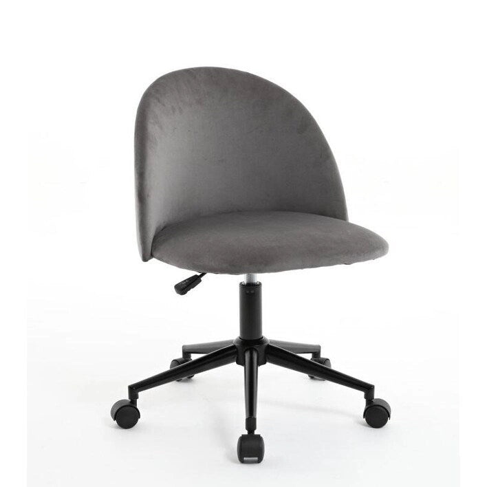 Mid-Back Adjustable Swivel Office Chair with Black Legs and Wheels
