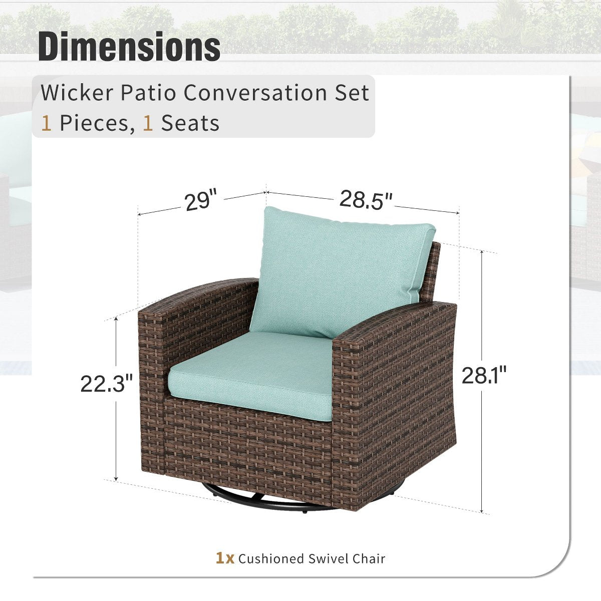 8pc Outdoor Patio Wicker Rattan Cushioned Sofa Fire Pit Set with Ottomans and Single Sofas