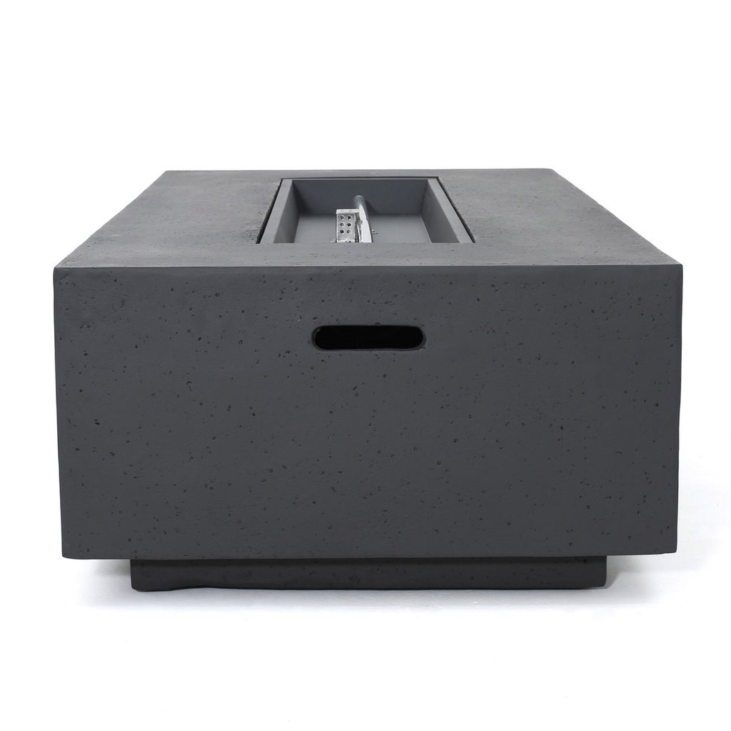 Hearth Outdoor 50,000 BTU Lightweight Concrete Rectangular Fire Pit Table