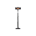 Black Powder Coated Steel Telescoping Offset Pole Mounted Infrared Patio Heater