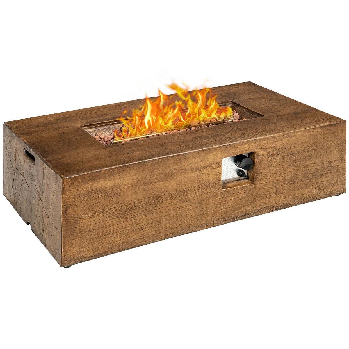 48 x27-inch Outdoor Gas Fire Pit Table 50,000 BTU W/ Lava Rocks & Cover