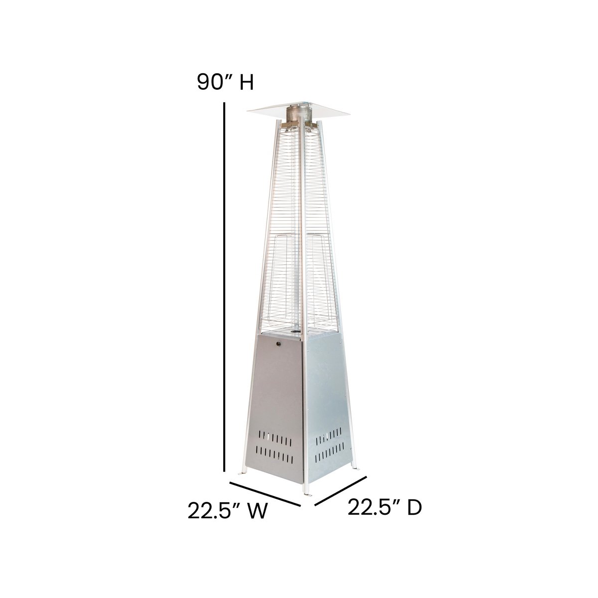 Outdoor Patio Heater 7.5 Feet Round Steel Patio Heater 42,000 BTU's