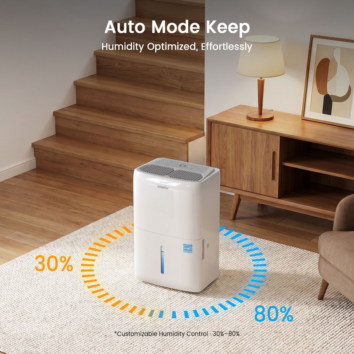 150-Pint ENERGY STAR Home Dehumidifier with Built-in Pump for Basements and Large Spaces up to 7,500 Sq. Ft