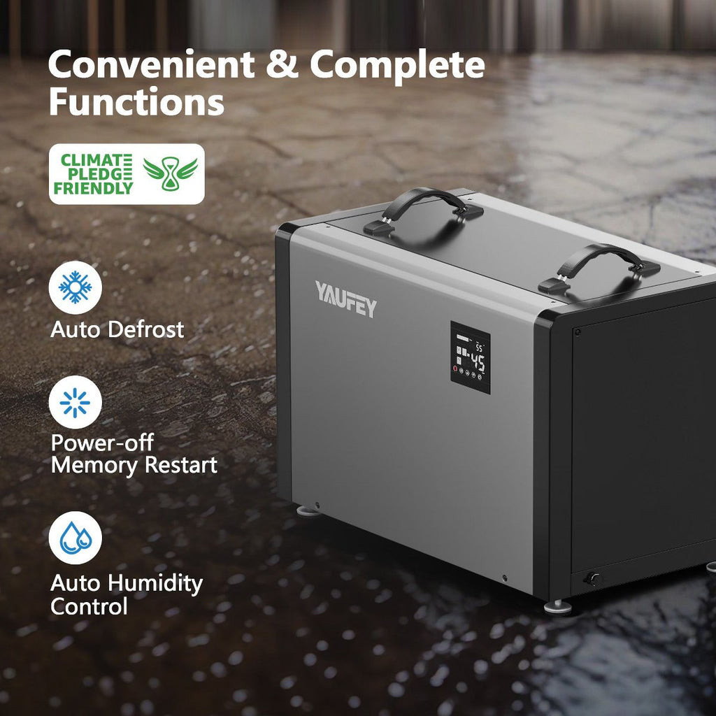 Commercial Crawlspace Dehumidifier with Built-in Pump, 216 Pints Heavy Duty Dehumidifier for Basements, Auto Defrost, Continuous Drainage Hose