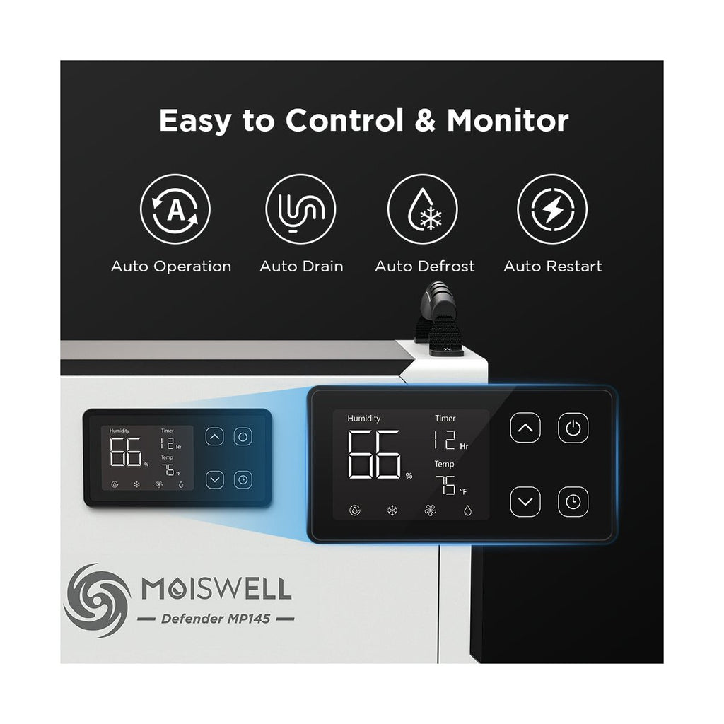 145 Pint Commercial Dehumidifier with Pump – Energy Star Certified for Basements & Crawl Space