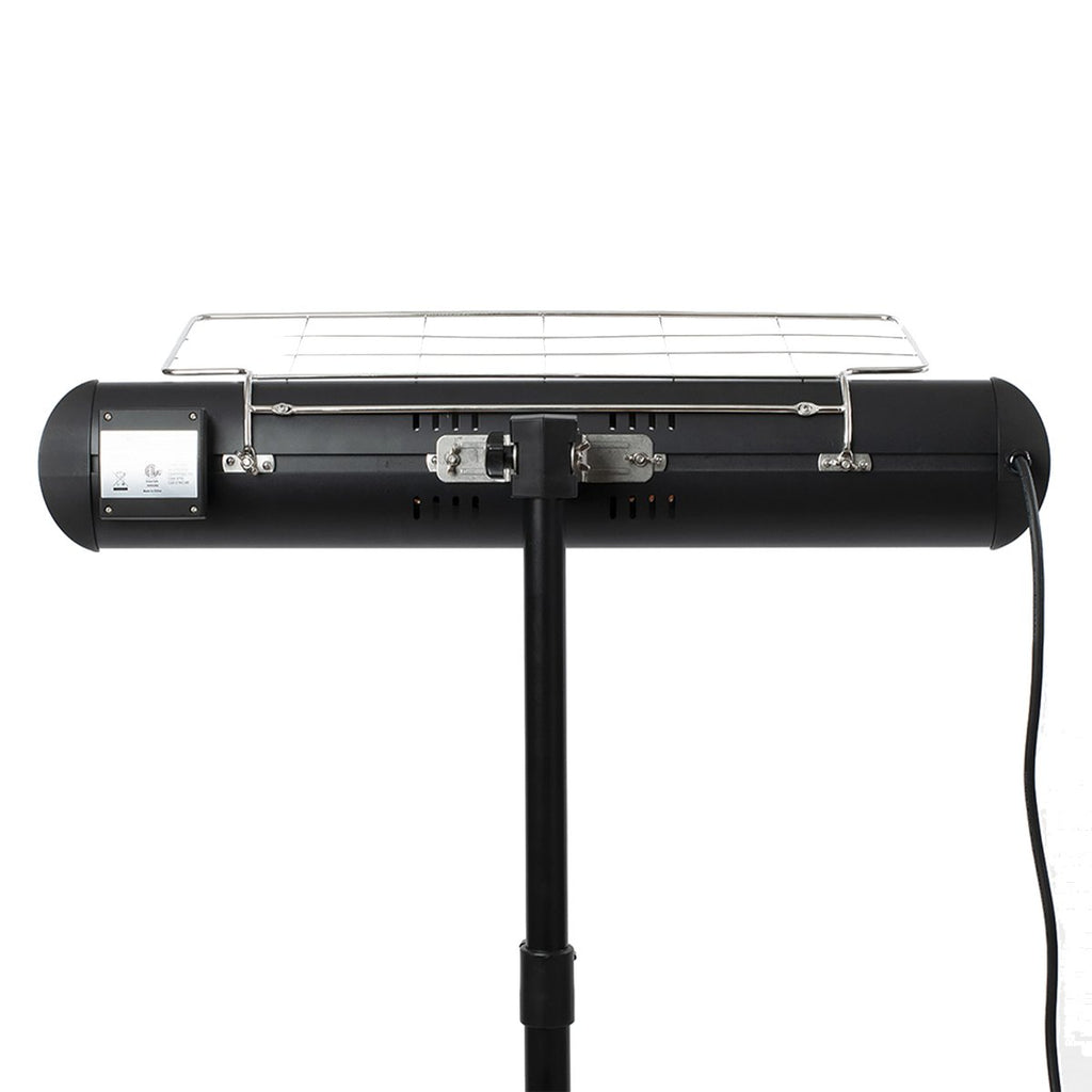 HeatMate Weatherproof Graphite Patio Heater with Stand and Remote, Black