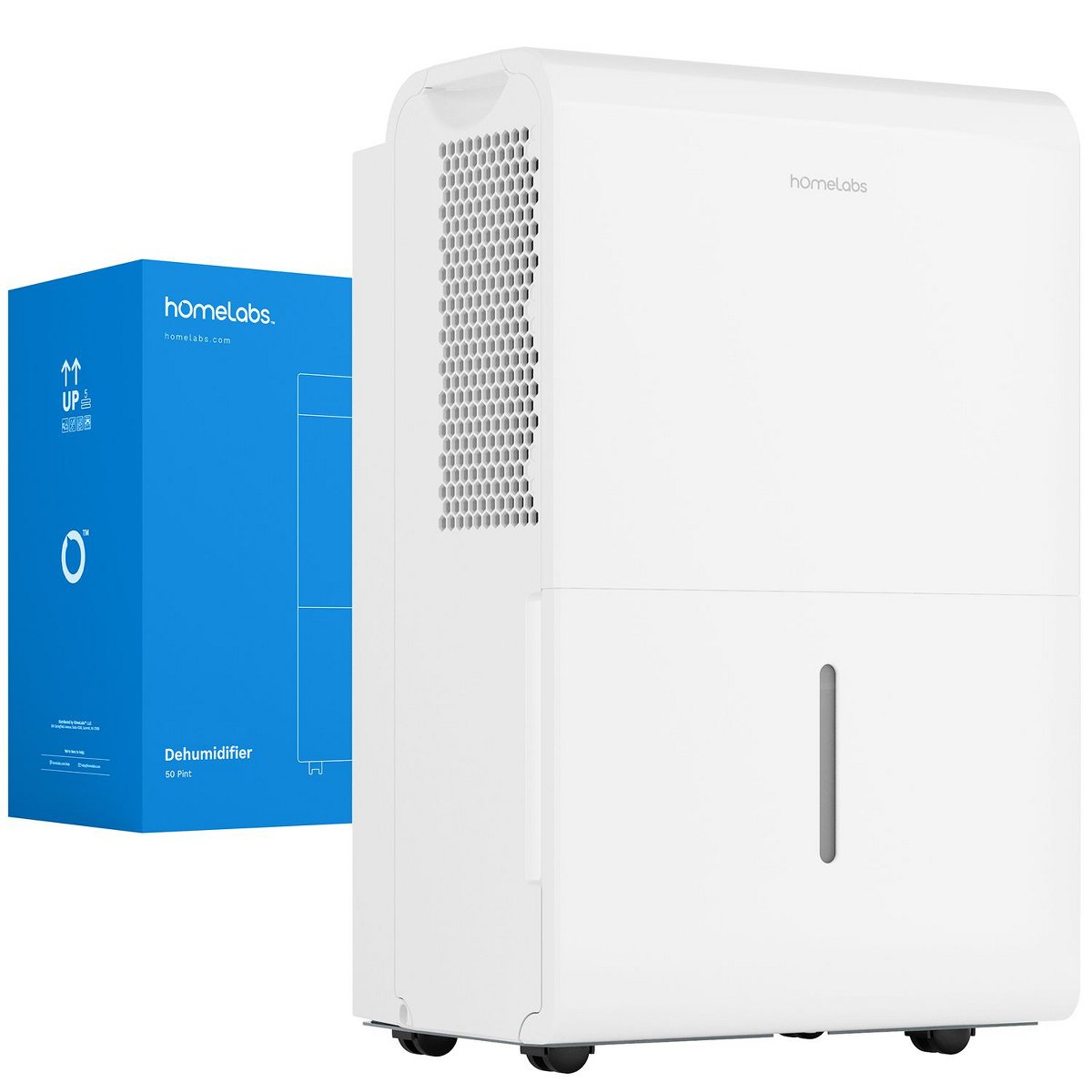 50 Pint Wi-Fi Dehumidifier for up to 7,000 Sq Ft Rooms (MAX 120 Pint at 95°F, 90% RH) with NO PUMP – Humidity Control for Large Rooms