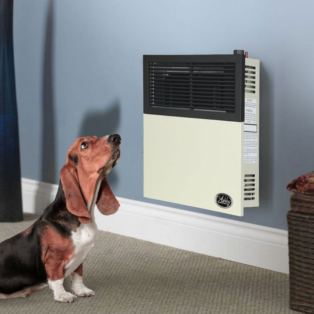 11,000 BTU Direct Vent Liquid Propane Wall Mounted Heater with Piezo Lightning, Safety Pilot and Built-In Regulator, Cream