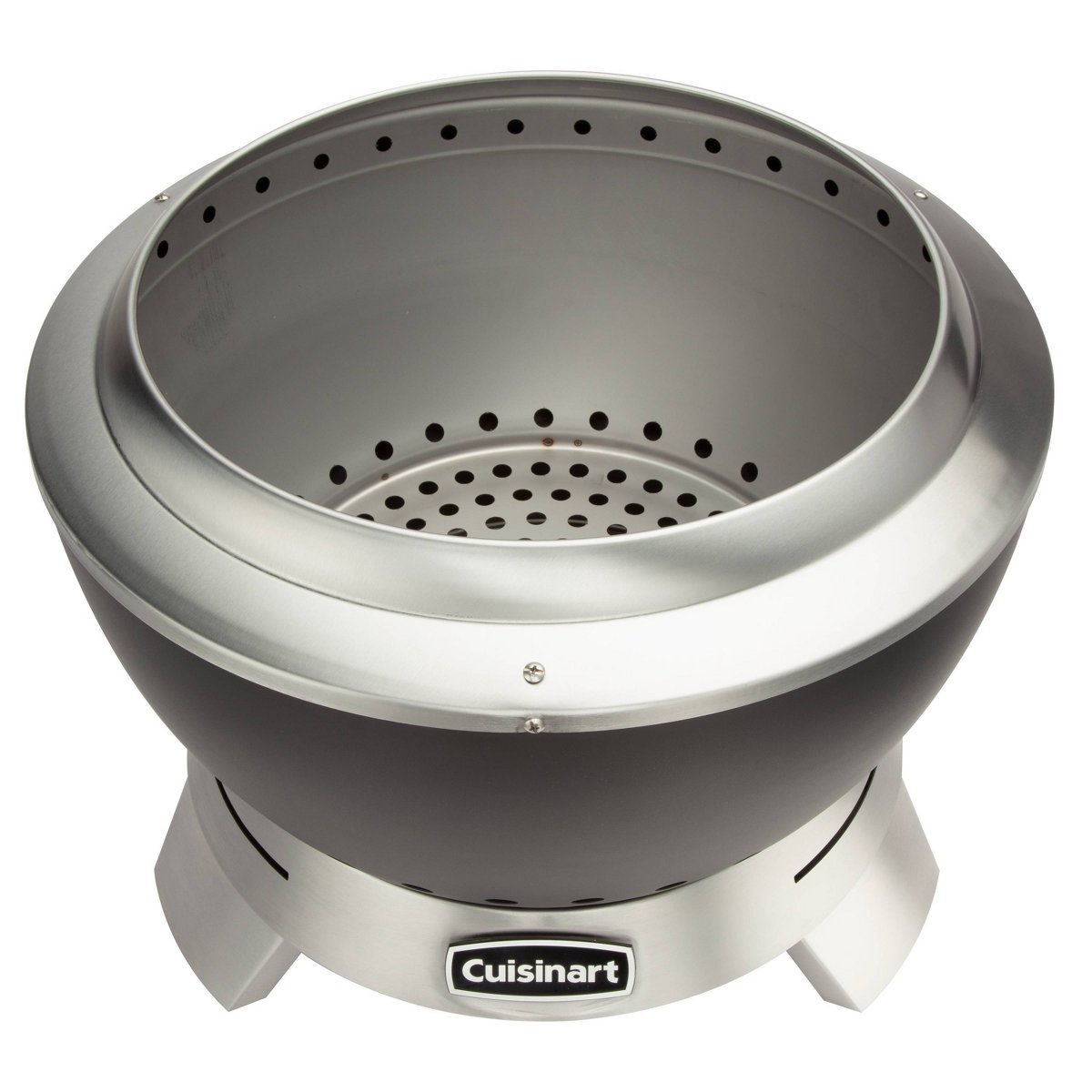 19.5 Cleanburn Round Outdoor Fire Pit Black: Smokeless, Rust-Resistant with Removable Ash Pan