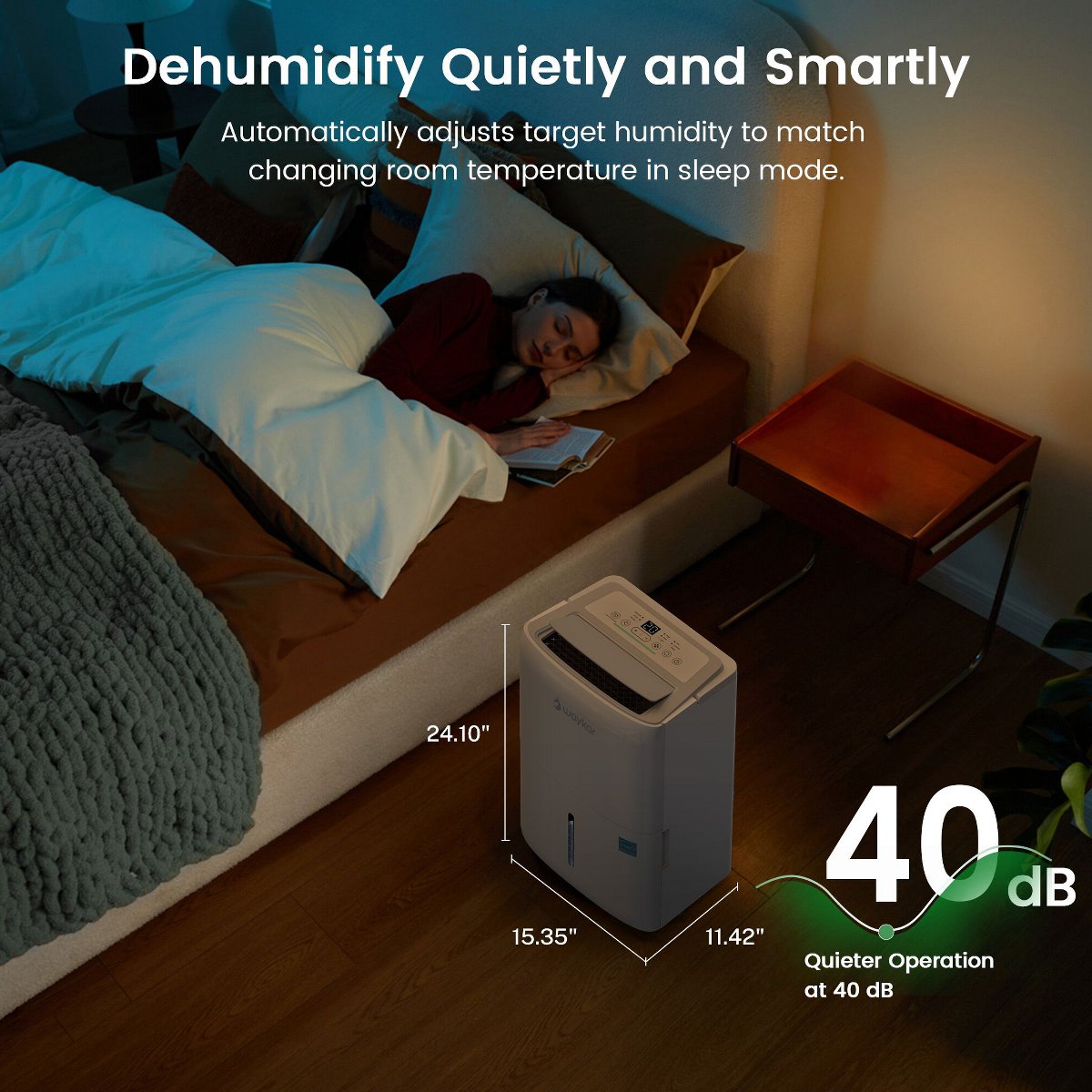 150-Pint Energy Star Most Efficient Quiet Dehumidifier with Bucket and Built-in Pump for Bedroom and Basement