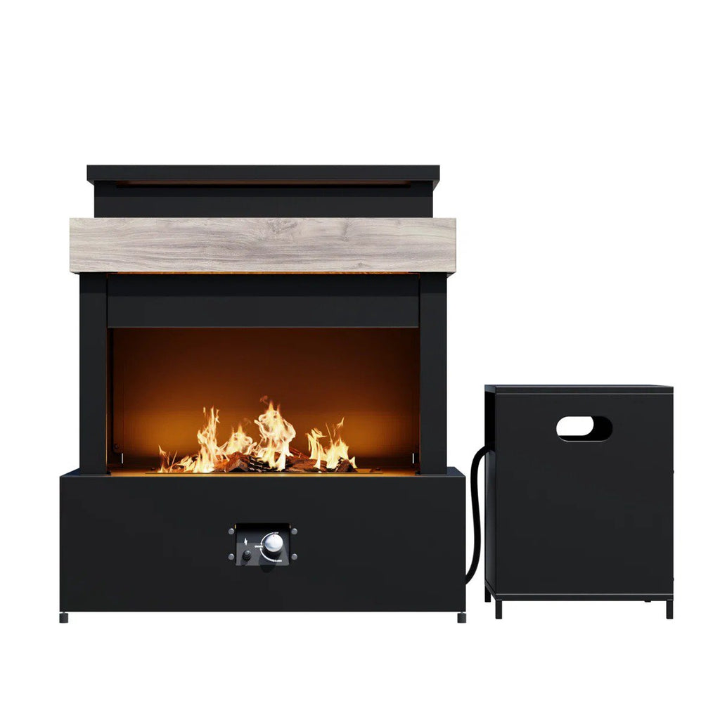 50000-BTU Outdoor Propane Fireplace