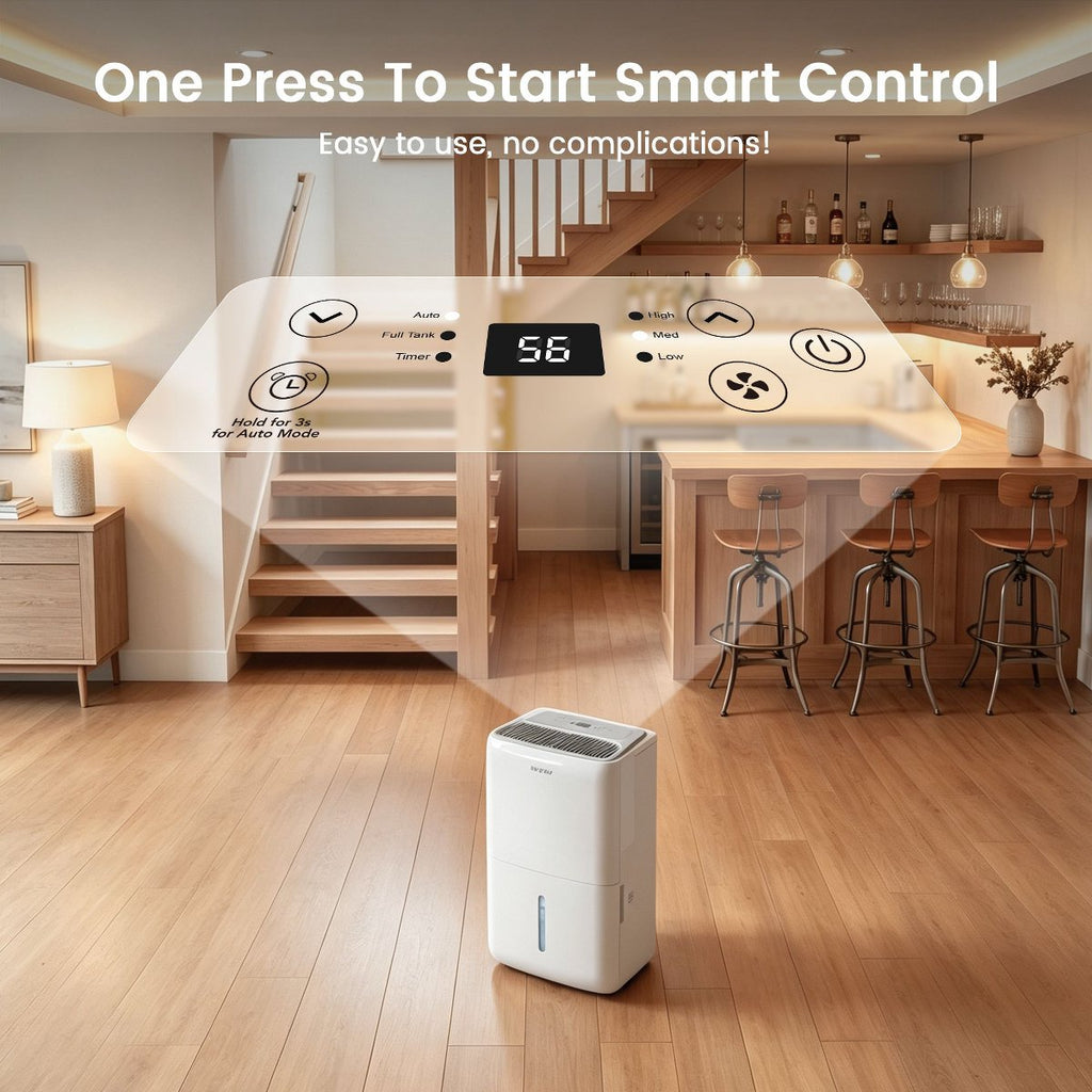 150-Pint ENERGY STAR Home Dehumidifier with Built-in Pump for Basements and Large Spaces up to 7,500 Sq. Ft