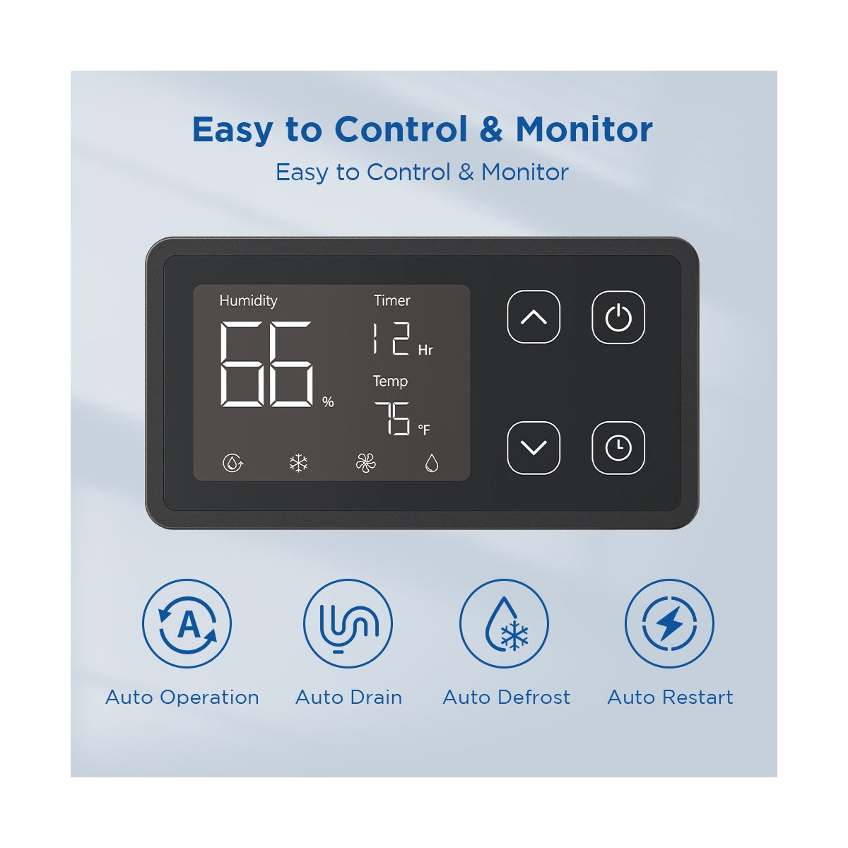 260 Pints Commercial Dehumidifier with Pump Heavy-Duty Moisture Control for Basement Warehouse, Industry Water Damage Unit, Auto Defrost
