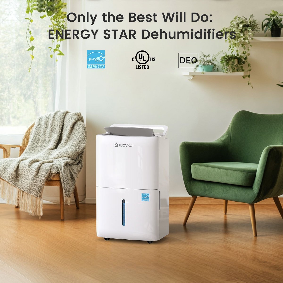 150-Pint Energy Star Most Efficient Quiet Dehumidifier with Bucket and Built-in Pump for Bedroom and Basement