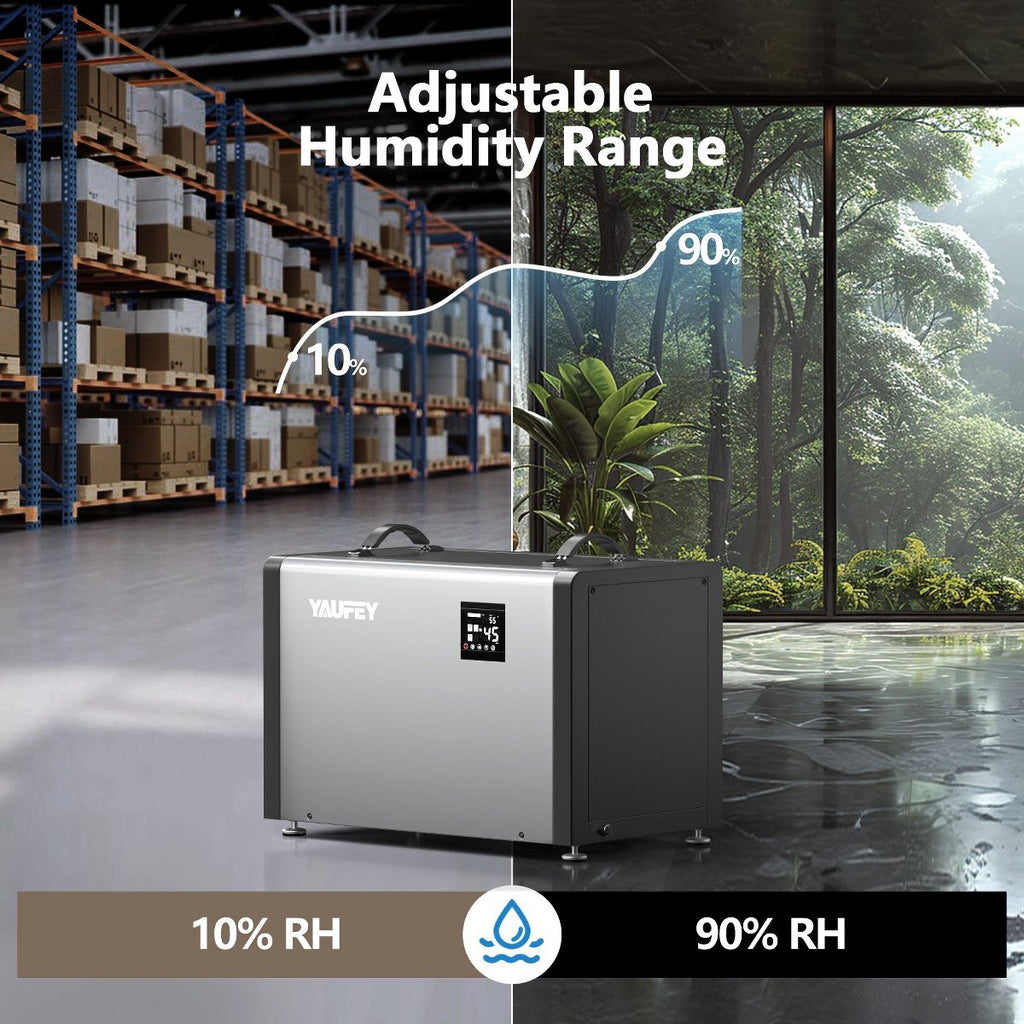 Commercial Crawlspace Dehumidifier with Built-in Pump, 216 Pints Heavy Duty Dehumidifier for Basements, Auto Defrost, Continuous Drainage Hose
